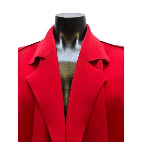 Chicos Travelers Red Knit Open Front Coat Size 3/XL - Picture 5 of 6